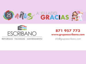 Gráficas Mundo | Diseño, producción y montaje para lonas exteriores Grupo Escribano en Palma de Mallorca